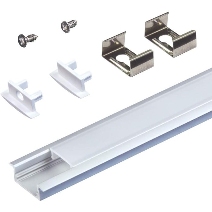 Armacost Aluminum Channel Kit for LED Strips Up To 12mm - Recessed-Mount - Silver Anodized - 1m - 5-Pack Armacost Aluminum Channel Kit for LED Strips Up To 12mm - Recessed-Mount - Silver Anodized - 1m - 5-Pack