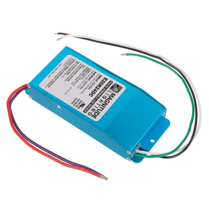 Magnitude Lighting 24 VDC E-Series Recognized Constant Voltage TRIAC Dimming Driver - Optional Power Cord - 20W / 40W / 96W main product photo
