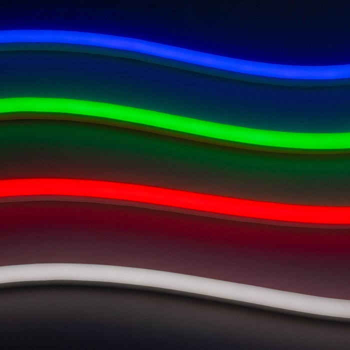24V RGBW Neon LED Strip Light - Dual Bend Neon Flex - IP67 - 23mm x 5m main product photo