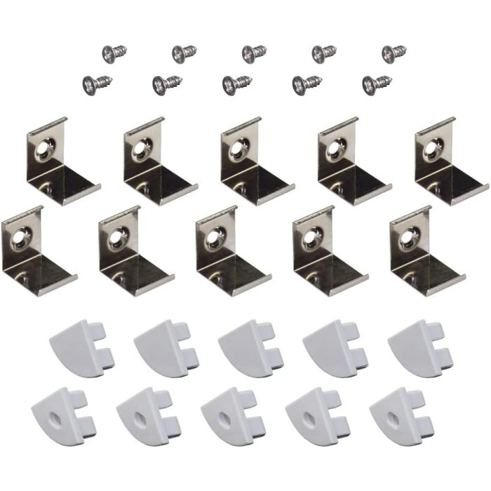 Armacost Channel Mounting Accessory Packs for Silver Anodized Corner Mount Armacost Channel Mounting Accessory Packs for Silver Anodized Corner Mount