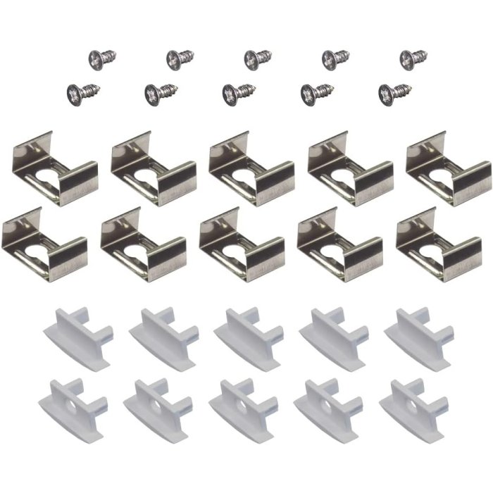 Armacost Channel Mounting Accessory Packs for Silver Anodized Recessed-Mount Armacost Channel Mounting Accessory Packs for Silver Anodized Recessed-Mount