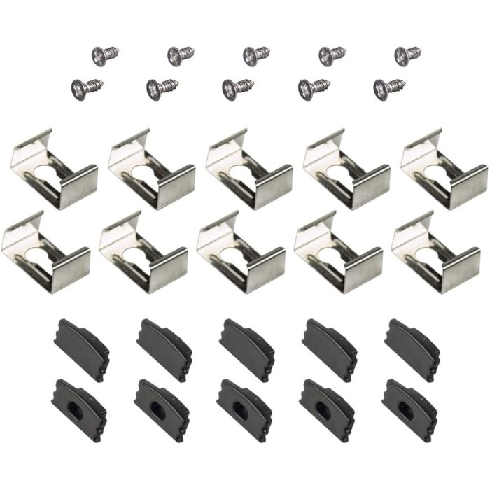 Armacost Channel Mounting Accessory Packs for Black Anodized Surface Mount Armacost Channel Mounting Accessory Packs for Black Anodized Surface Mount