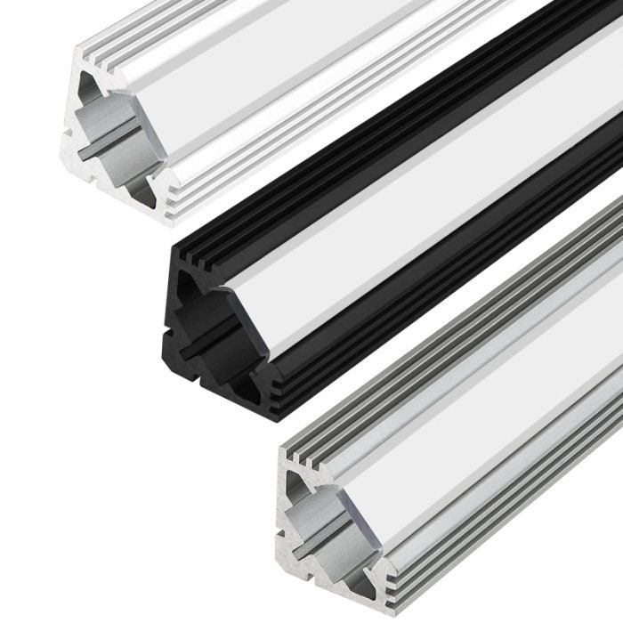 45-ALU Aluminum Channel - Corner - For Strips Up To 11mm - 1m / 2m main product photo