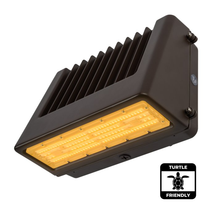 40W Amber LED Turtle Friendly Full Cutoff Wall Pack - 590nm - Bronze 40W Amber LED Turtle Friendly Full Cutoff Wall Pack - 590nm - Bronze