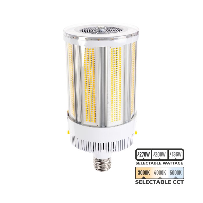 LED Corn Bulb - EX39 Base - Selectable CCT and Wattage - Type B Ballast Bypass - Up To 28,350 Lumens LED Corn Bulb - EX39 Base - Selectable CCT and Wattage - Type B Ballast Bypass - Up To 28,350 Lumens