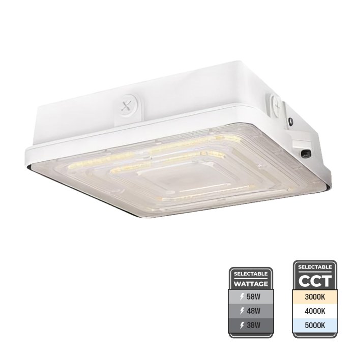 MaxLite Enhanced Canopy / Parking Garage LED Fixture - Wattage and CCT Selectable - 250W HID Equivalent - Up to 8,130 Lumens
MaxLite Enhanced Canopy / Parking Garage LED Fixture - Wattage and CCT Selectable - 250W HID Equivalent - Up to 8,130 Lumens