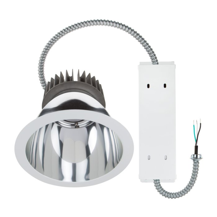 Commercial LED Recessed Downlight - Reflector Trim - Downlight Retrofit for 8" Cans - 300W Equivalent - 2800 Lumens main product photo