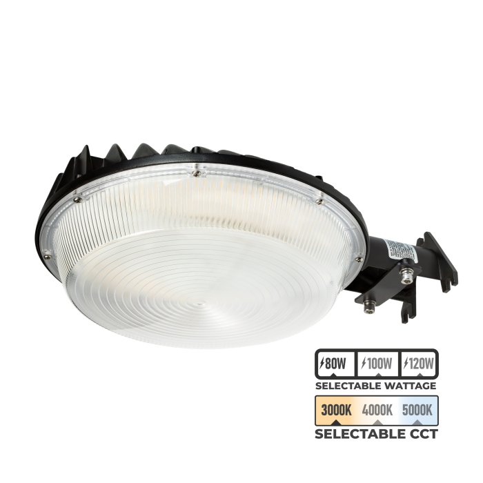 Black LED Area Light with Optional Photocell - Selectable Wattage and CCT - Up To 320W MH Equivalent - Up To 15,600 Lumens - 80W / 100W / 120W - 3000K / 4000K / 5000K main product photo