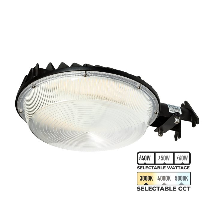 LED Dusk To Dawn Area Light - Selectable Wattage 40W / 50W / 60W - Selectable CCT 3000K / 4000K / 5000K - Up To 150W MH Equivalent - Up To 7,800 Lumens - Black - Optional Photocell main product photo