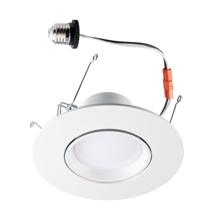 6" 12W LED Gimbal Recessed Retrofit Downlight - Ultra-High 97 CRI - Selectable CCT - 1,000 Lumens - TRIAC Dimmable 6" 12W LED Gimbal Recessed Retrofit Downlight - Ultra-High 97 CRI - Selectable CCT - 1,000 Lumens - TRIAC Dimmable