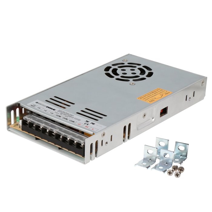 DiodeDrive Metal Frame Constant Voltage Power Supply - Mounting Kit Included - 12V - 350W - Optional Power Cord main product photo