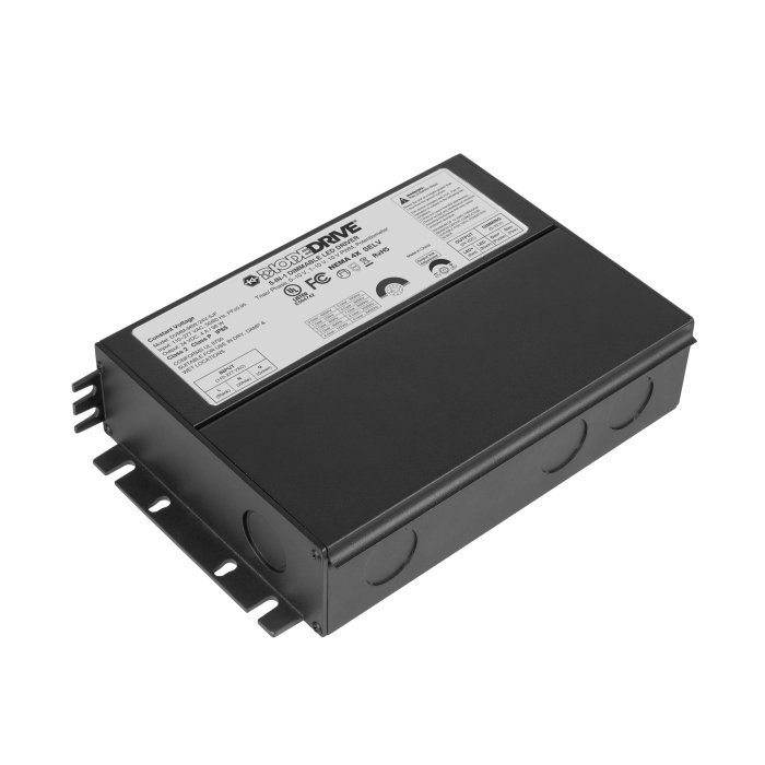 DiodeDrive Constant Voltage Power Supply with Integrated Junction Box - Enclosed - 24 VDC - 96W - Optional Power Cord main product photo