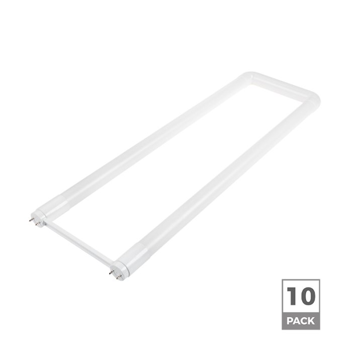 Euri Lighting LED U-Shaped Linear Tube Lights - 15W - 1,950 Lumens - Type A/B Hybrid - 10-Pack - 4000K / 5000K main product photo