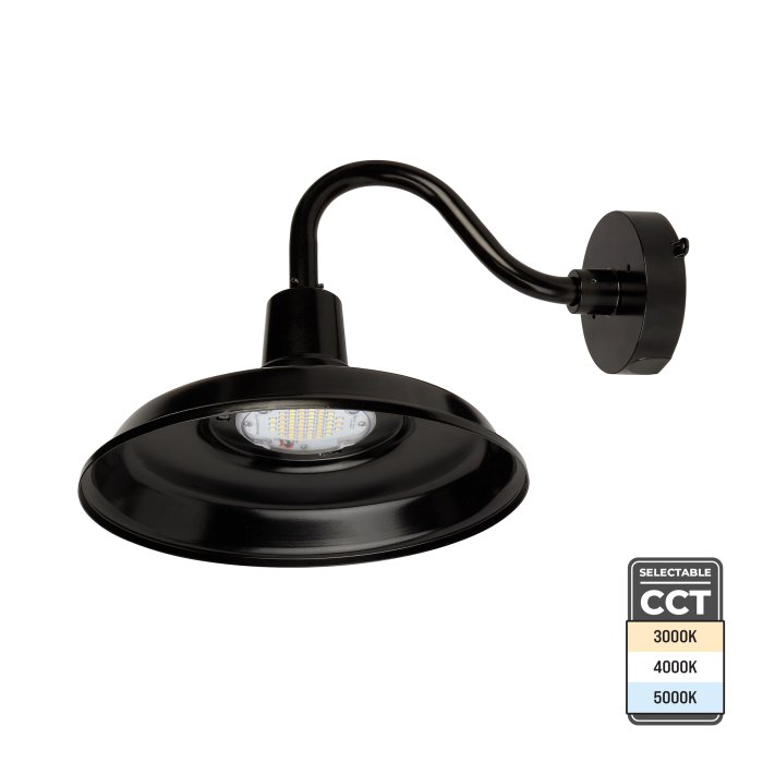The 8W LED Gooseneck Barn Light features durable construction and a classic design. The 8W LED Gooseneck Barn Light features durable construction and a classic design.