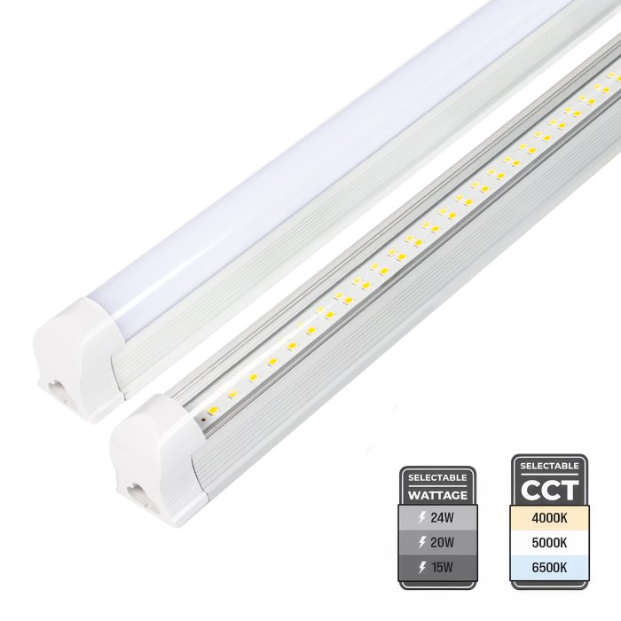 48" Integrated T8 Linkable LED Fixture - Selectable CCT and Wattage - Up to 3,120 Lumens - 120 VAC main product photo