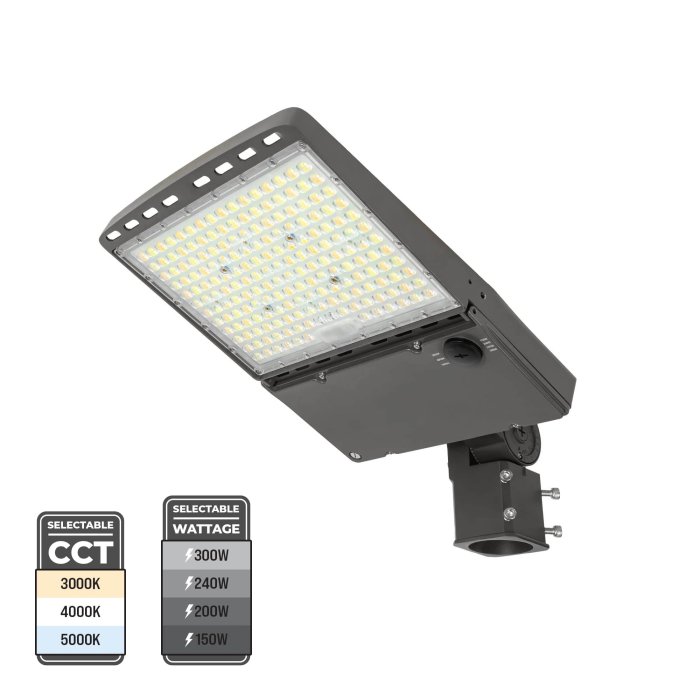 LED Parking Lot Light With Mount - Selectable Wattage and CCT - Up to 43,500 Lumens - Optional Photocell or Shorting Cap main product photo
