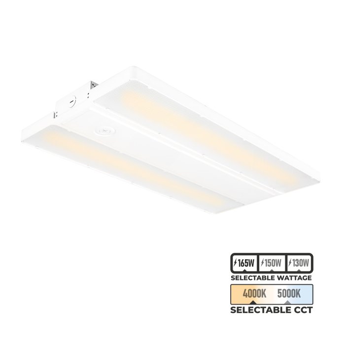 1.5’ LED Linear High Bay - Selectable CCT and Wattage - Sensor Ready - 400W MH Equivalent - Up To 23,100 Lumens - 4000K / 5000K - 130W / 150W / 165W 1.5’ LED Linear High Bay - Selectable CCT and Wattage - Sensor Ready - 400W MH Equivalent - Up To 23,100 Lumens - 4000K / 5000K - 130W / 150W / 165W