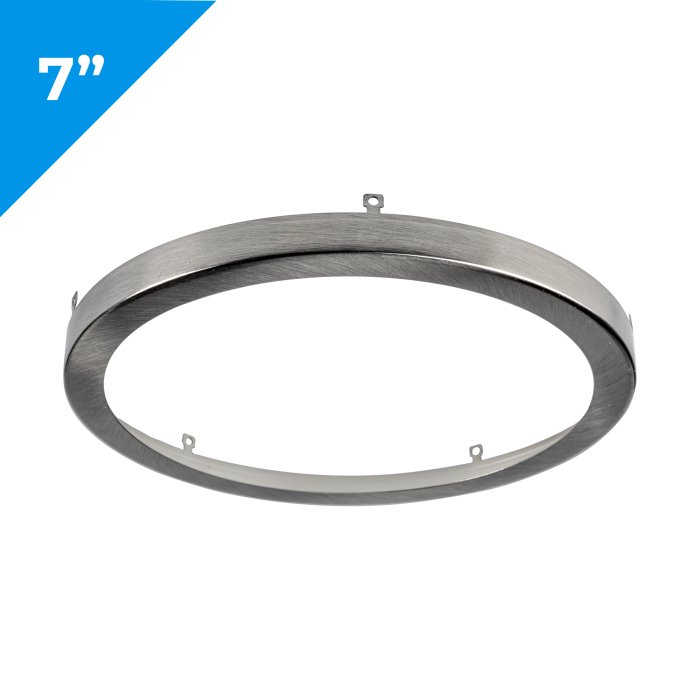 Trim Ring for the 7" 15W Low Profile LED Flush Mount Downlight - Black / Brushed Nickel main product photo
