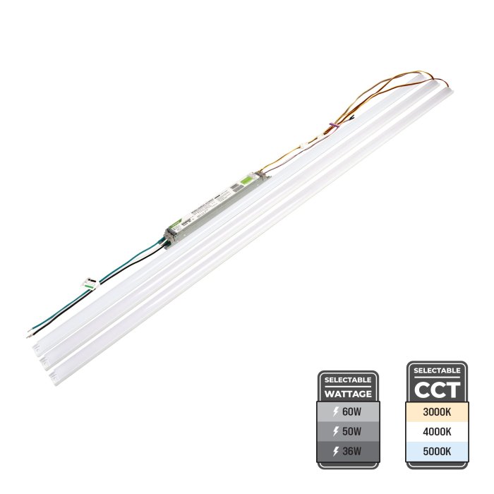 4ft Magnetic LED Retrofit Kit - 3 Light Bars - Selectable Wattage & CCT - Up to 7,200 Lumens - Ballast Bypass - 36W / 50W / 60W - 3000K / 4000K / 5000K 4ft Magnetic LED Retrofit Kit - 3 Light Bars - Selectable Wattage & CCT - Up to 7,200 Lumens - Ballast Bypass - 36W / 50W / 60W - 3000K / 4000K / 5000K