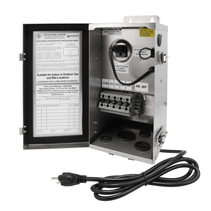 Magnitude Lighting Otter™ 150W Landscape Transformer - 12V / 13V / 14V / 15V Output main product photo