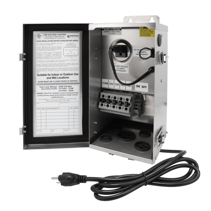 Magnitude Lighting Otter™ 300W Landscape Transformer - 12V / 13V / 14V / 15V Output main product photo