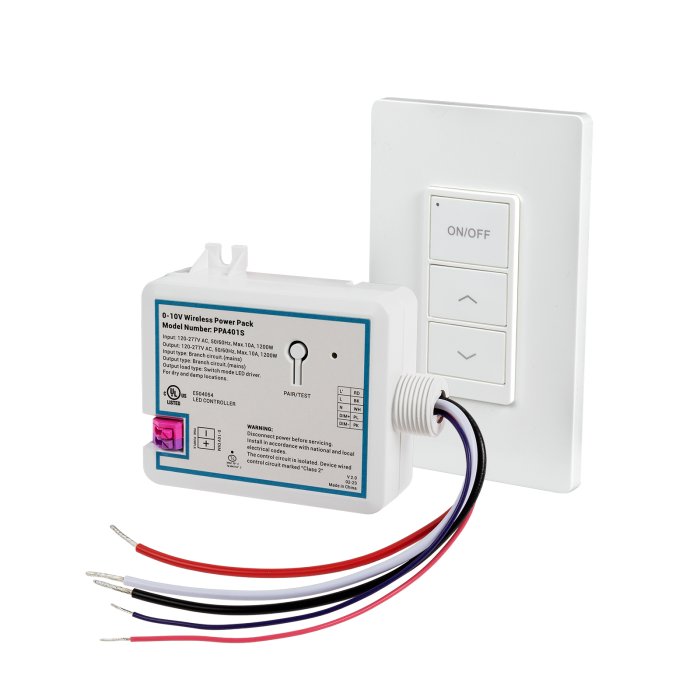 Vealite RF Wireless 0-10V Dimming Module - 120-277 VAC - Wall Switch Remote Option main product photo