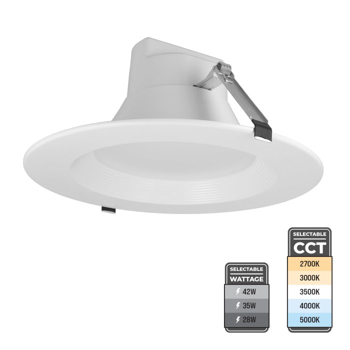 MaxLite 10” Recessed Universal Downlight - Selectable CCT and Wattage - 2700K / 3000K / 3500K / 4000K / 5000K - 28W / 35W / 42W - Up to 4,200 Lumens
MaxLite 10” Recessed Universal Downlight - Selectable CCT and Wattage - 2700K / 3000K / 3500K / 4000K / 5000K - 28W / 35W / 42W - Up to 4,200 Lumens