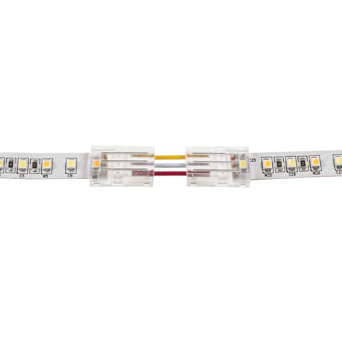 Solderless Clamp-On Up / Down ‘L’ Wire Connector - 10mm Tunable White LED Strip Lights Solderless Clamp-On Up / Down ‘L’ Wire Connector - 10mm Tunable White LED Strip Lights