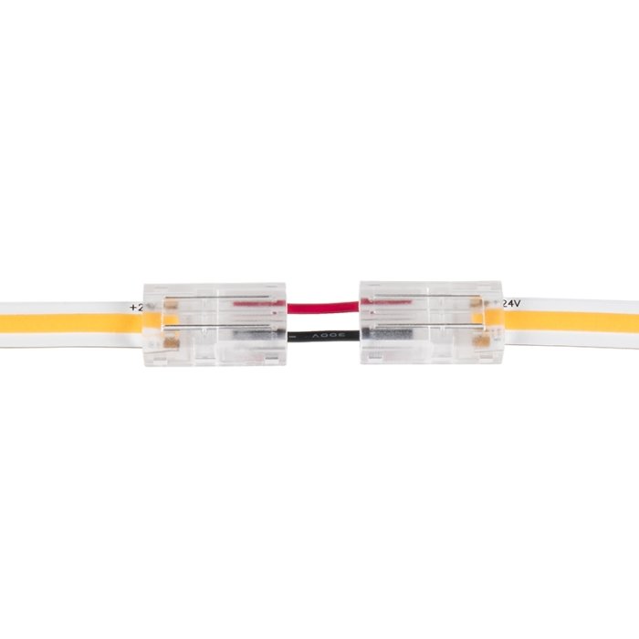 Solderless Clamp-On Up / Down ‘L’ Wire Connector - 8mm COB LED Strip Lights Solderless Clamp-On Up / Down ‘L’ Wire Connector - 8mm COB LED Strip Lights