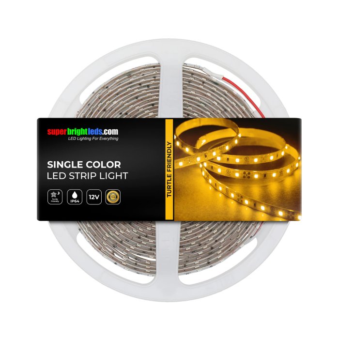 5m Turtle-Friendly Outdoor LED Strip Light - Amber - Weatherproof - IP64 - 12V / 24V main product photo