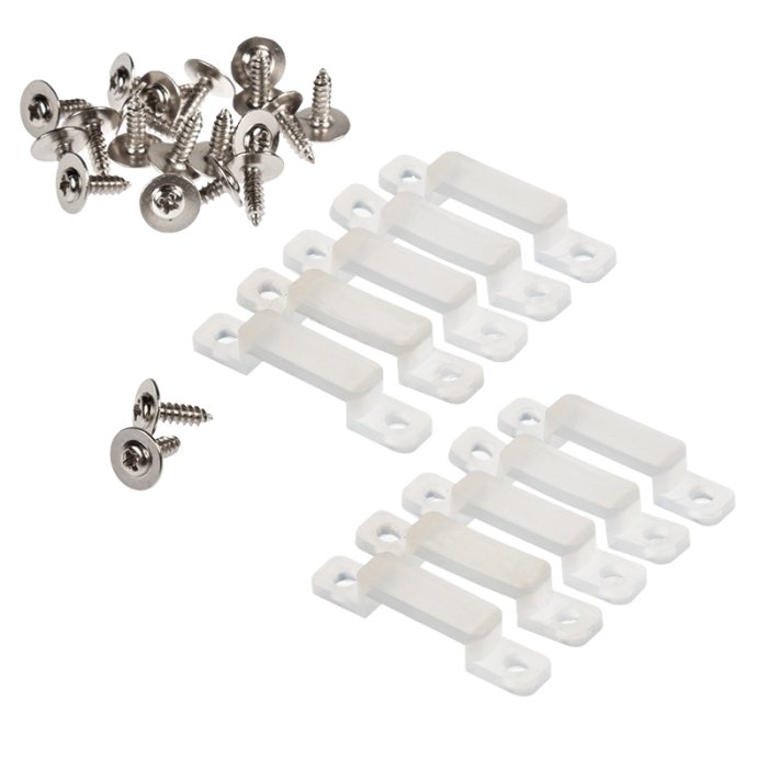 10mm Silicone Mounting Clip and Screws for STW Series Waterproof Strip Lights 10mm Silicone Mounting Clip and Screws for STW Series Waterproof Strip Lights