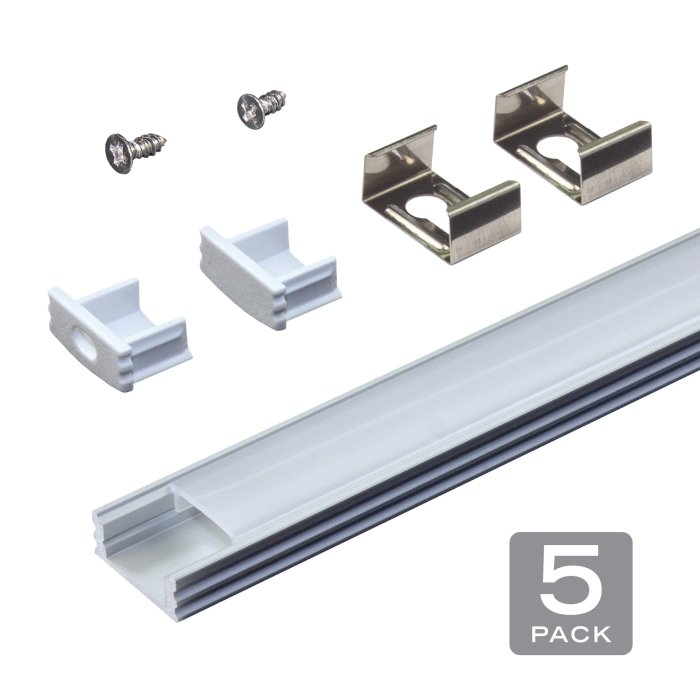 The Armacost Surface Mount Aluminum Channel Kit is suitable for LED Strips Up To 12mm. The Armacost Surface Mount Aluminum Channel Kit is suitable for LED Strips Up To 12mm.