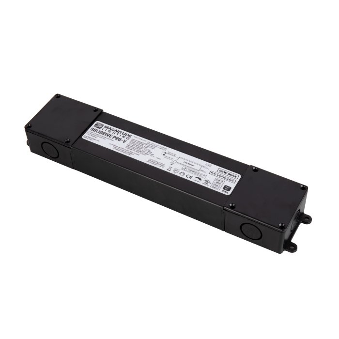 Magnitude Lighting SoliDrive PRO-V Constant Voltage TRIAC Dimming Driver with Integrated Junction Box - 96W - 24 VDC - Optional Power Cord main product photo