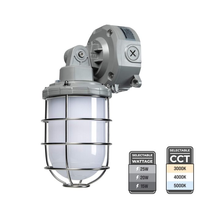 Vapor Tight LED Jelly Jar Light - Selectable Wattage and CCT - Up to 3,250 Lumens - 15W / 20W / 25W - 3000K / 4000K / 5000K Vapor Tight LED Jelly Jar Light - Selectable Wattage and CCT - Up to 3,250 Lumens - 15W / 20W / 25W - 3000K / 4000K / 5000K
