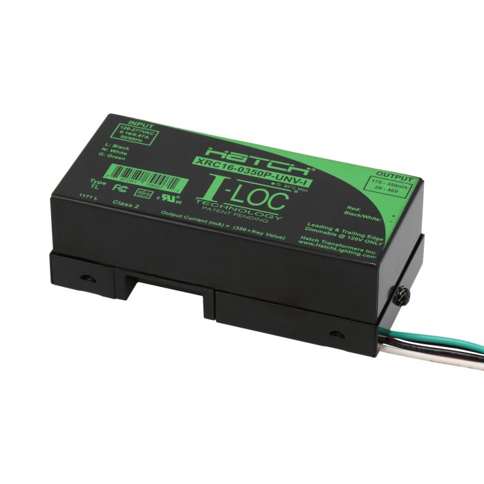 Hatch Constant Current LED Driver I-LOC Key Programmable - XRC Case - Phase Dimmable - 20-46 VDC - Up to 16W - Up to 350mA main product photo