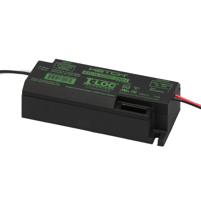 Hatch Constant Current LED Driver I-LOC Key Programmable - XTC Case - Phase Dimmable - 20-46 VDC - Up to 16W - Up to 350mA main product photo