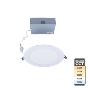 Lightolier 18 W Ultra-Thin LED Canless 8" Downlight - Selectable CCT - 120 W Incandescent Equivalent - TRIAC Dimmable - 1,300 Lumens - White