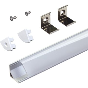 Armacost Aluminum Channel Kit for LED Strips Up To 10mm - Corner Mount - Silver Anodized - 1m - 5-Pack