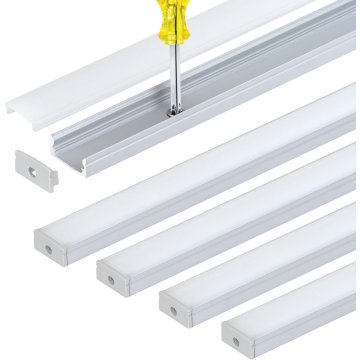 Armacost Aluminum Channel Kit for LED Strips Up To 12mm - Easy Surface Mount - Silver Anodized - 1m - 5-Pack