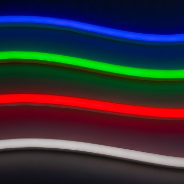 24V RGBW Neon LED Strip Light - Dual Bend Neon Flex - IP67 - 23mm x 5m