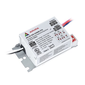 Adura 25W Selectable Constant Current LED Driver - 2-in-1 Dimmable - 450mA-600mA  - 30-42 VDC
