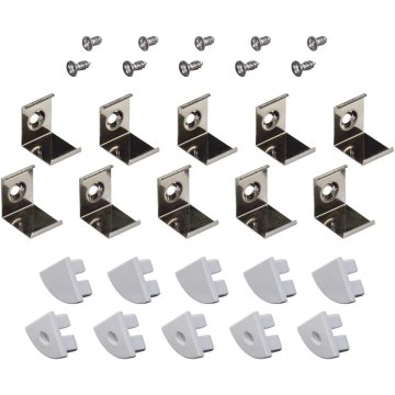 Accessory Pack for Armacost Aluminum Corner Mount Channel - Silver Anodized