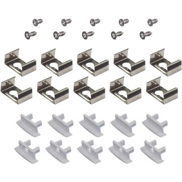 Accessory Pack for Armacost Aluminum Recess Mount Channel - Silver Anodized