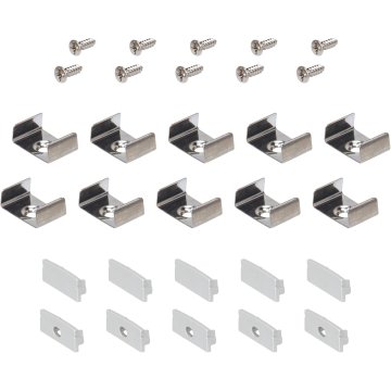 Accessory Pack for Armacost Aluminum Easy Surface Mount Channel - Silver Anodized
