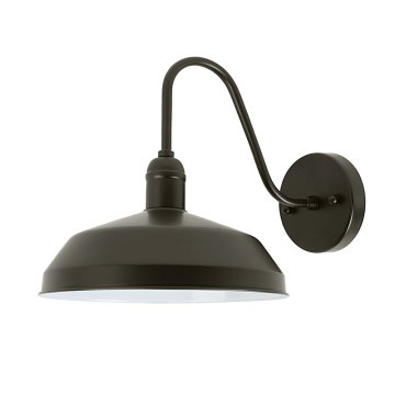 12W Bronze LED Gooseneck Barn Light - 9” Shade - 900 Lumens - 3000K / 4000K