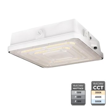 MaxLite Enhanced Canopy / Parking Garage LED Fixture - Wattage and CCT Selectable - 250W HID Equivalent - Up to 8,130 Lumens                            
                        