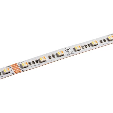 5m RGB+CCT LED Strip Light - 5-in-1 Color-Changing LED Tape Light - 24V - IP20