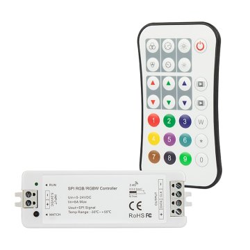 Digital LED Controller with RF Wireless Remote - 5-24 VDC