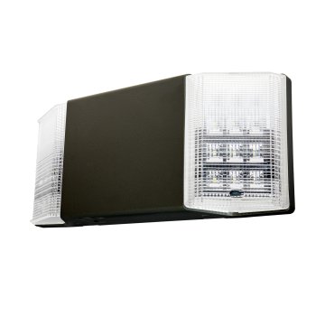 LED  Emergency Light - Wall Mount / Ceiling Mount - Fixed Light Heads - Black