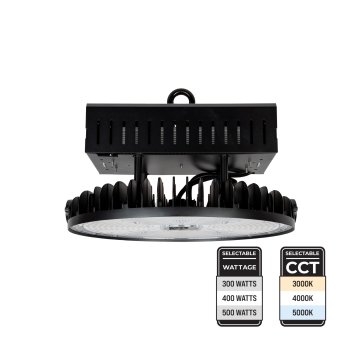 LED UFO High Bay with Optional Networked Lighting Controls - Selectable Wattage and CCT - Up to 80,000 Lumens - 300W / 400W / 500W - 3000K / 4000K / 5000K